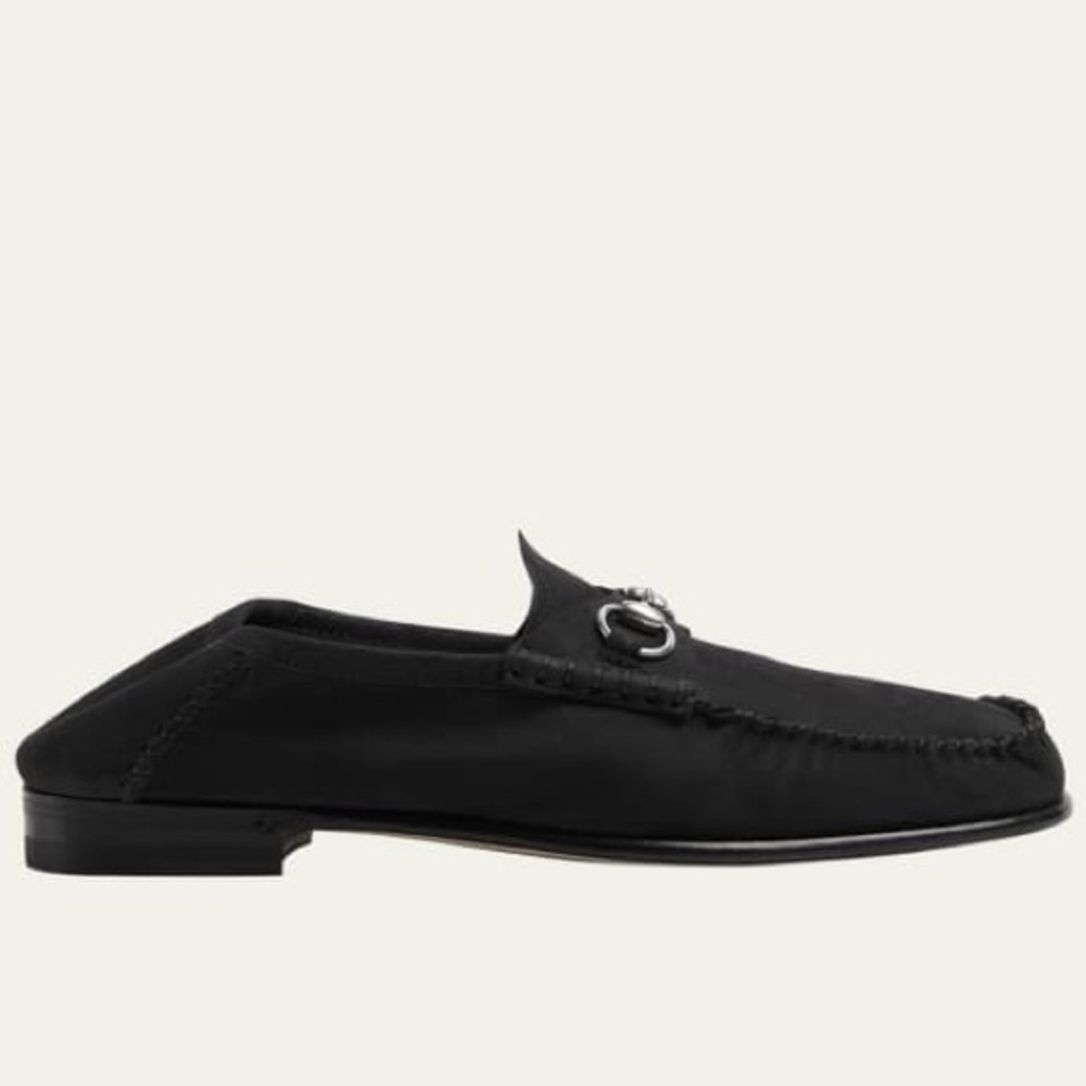 Gucci Gigi Horsebit 1953 Suede Mocassin Loafers in Black NWOB